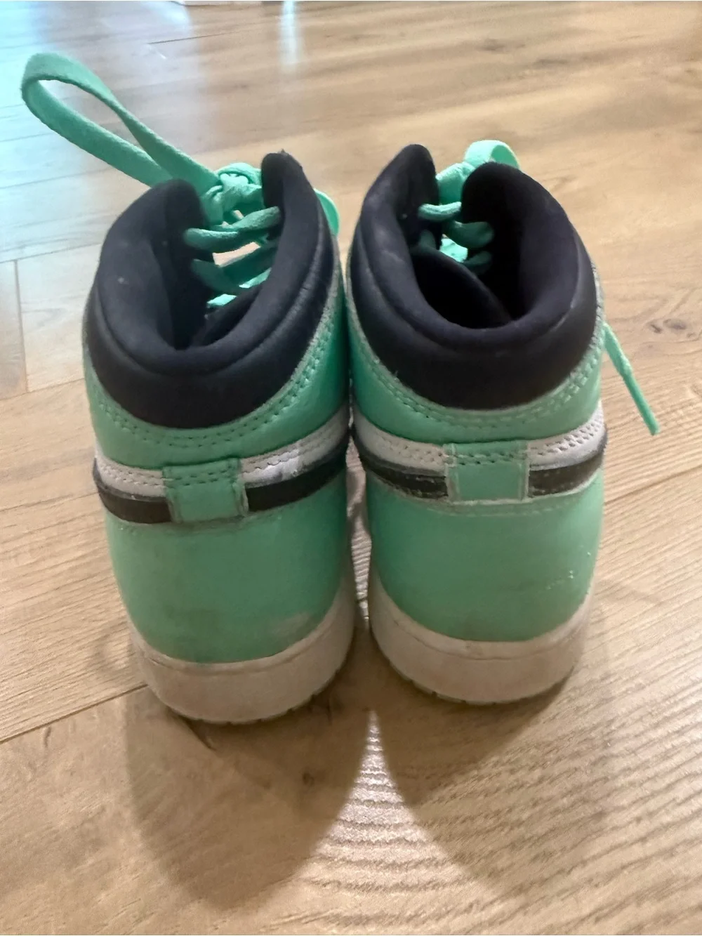 Nike Kids High-Top Sneakers in Teal and Black